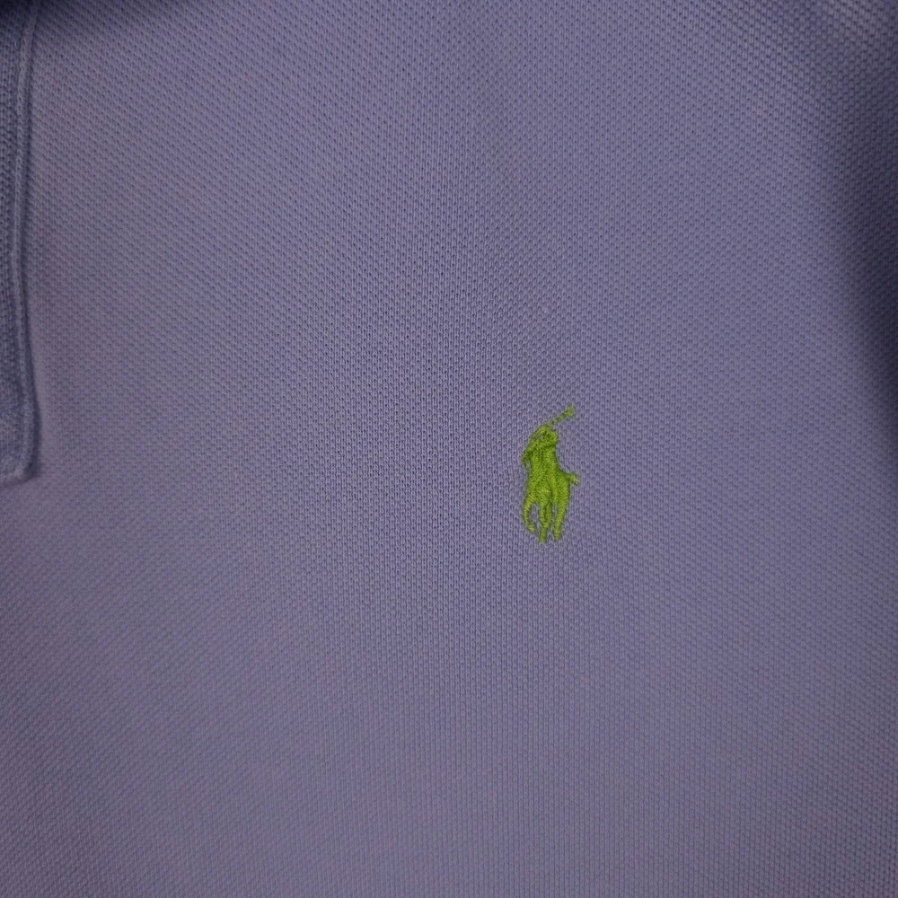 Vintage Polo Ralph Lauren Polo Shirt Mens Medium Blue Bleached Grunge Preppy USA